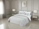LL TL COUVRE LIT SPRING 10 GRIS 235x270cm 80%PES 20%CTN