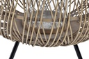 DECO PV-154209 BOUGEOIR ROTIN VERRE 37X37X49,5 NATUREL