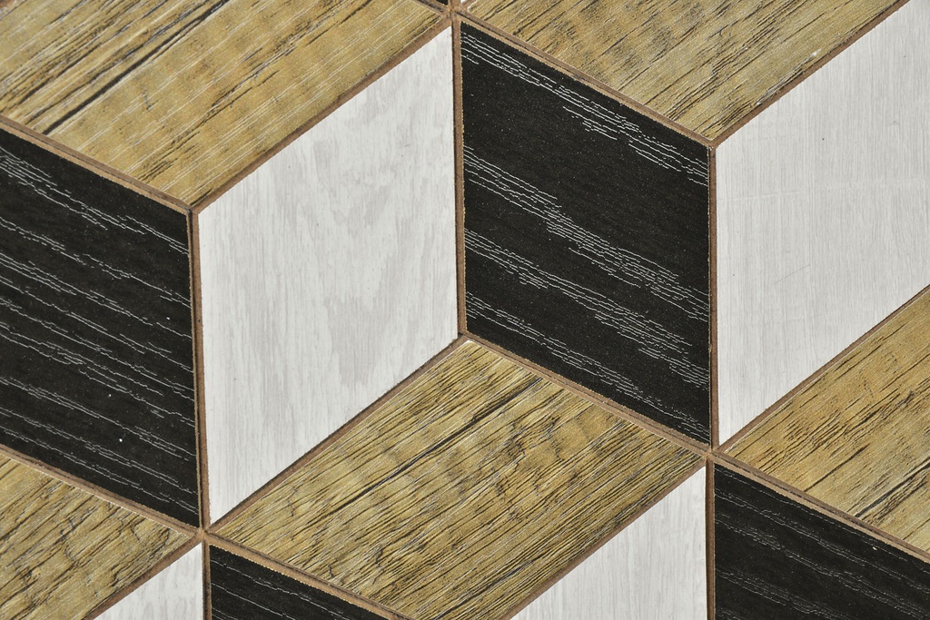 DECO DP-148682 DECO MURALE BOIS 60X3X60 LOSANGES 2 MOD.