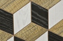 DECO DP-148682 DECO MURALE BOIS 60X3X60 LOSANGES 2 MOD.