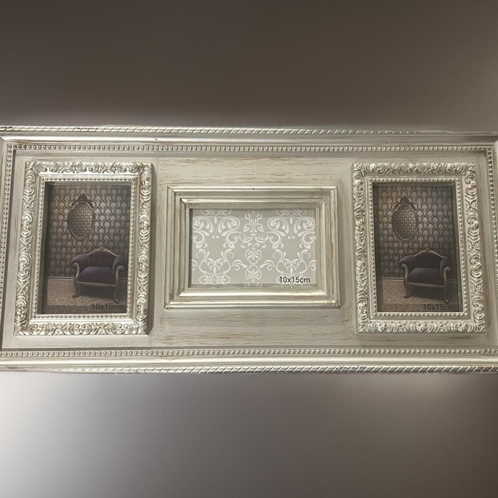 DECO MH CADRE ARGENTE MULTIPHOTO 55x25x2cm