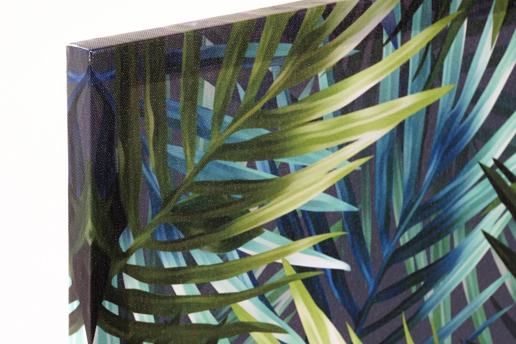 DECO CU-159967 TABLEAU CANVAS WOOD 40X1,8X40 TROPICAL 4 MOD.