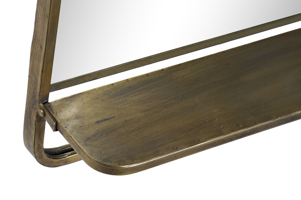 DECO LD-159125 MIROIR MÉTAL 90X16X50 ETAGERE CUIVRÉE