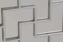 DECO MB-163296 MIROIR MÉTAL MIROIR 50,6X2,5X102 ARGENTÉ