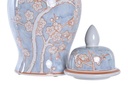 DECO LD-190189 VASE PORCELAINE 19X19X37 FLEURS BLEU