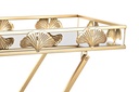DECO MB-194494 TABLE AUXILIAIRE METAL VERRE 56X36X71 FEUILLE MAT