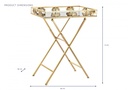 DECO MB-194494 TABLE AUXILIAIRE METAL VERRE 56X36X71 FEUILLE MAT