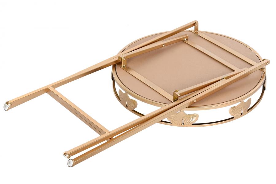DECO MB-194495 TABLE AUXILIAIRE METAL VERRE 49X49X72 FEUILLE MAT