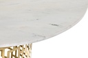 DECO MB-194885 TABLE CAFE METAL MARBRE 76X76X43 DORE