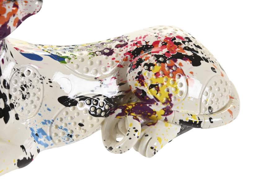 DECO FD-202697 FIGURE RESINE 23,5X9X12,5 LÅOPARD MULTICOLORE