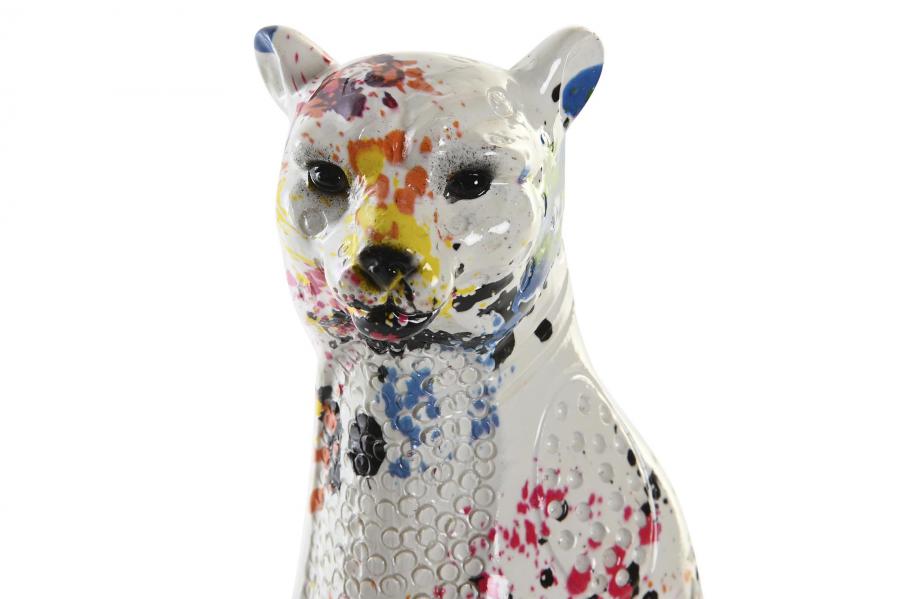 DECO FD-202696 FIGURE RESINE 16X8X25 LÅOPARD MULTICOLORE