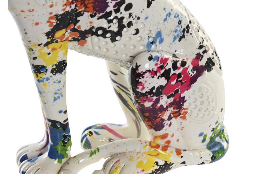 DECO FD-202696 FIGURE RESINE 16X8X25 LÅOPARD MULTICOLORE