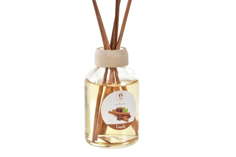 DECO VE-192895 AMBIENTADOR MIKADO VERRE 4X4X20 50 ML, CANELLE