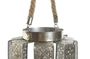 DECO PV-190078 BOUGEOIR METAL CORDE 21X21X23 ARGENTE