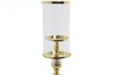 DECO PV-192887 BOUGEOIR METAL VERRE 13X13X53 BICOLOR DORE