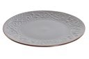 DECO PC-188260 ASSIETTE GRES 27,5X27,5X3 RELIEF GRIS