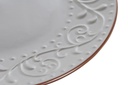 DECO PC-188260 ASSIETTE GRES 27,5X27,5X3 RELIEF GRIS