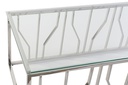 DECO MB-177515 TABLE CAFÉ ACIER VERRE 120X60X46 ARGENTÉ