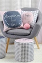 LL ST C87636002-PR JOIE POUF ROND ROSE 30X30 CM, PE