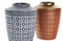 DECO LD-182205 VASE RÉSINE 18X18X25 ORIENTAL DORÉ 2 MOD.