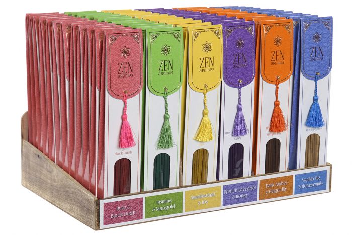 DECO IN-170364 INCENSE STICK SET 40 PAPERBOARD 6,5X2,3X30 ZEN 6 M