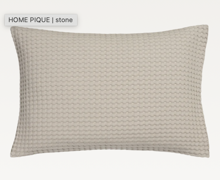 LL TAIE OREILLER PIQUE VANDYCK 40x60cm TAUPE 100%CTN