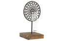 DECO JV-177472 BOUGEOIR METAL VERRE 20X20X36 MARRON
