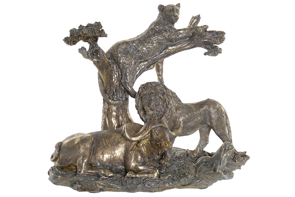 DECO RF-170894 FIGURE RESINE 28X17X23 JUNGLE VIEILLI DORE