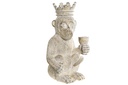 DECO RF-174977 FIGURE RESINE 16X15X30 SINGE DECAPAGE BLANC