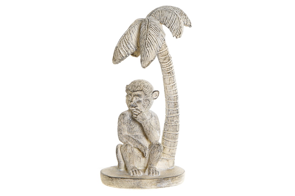 DECO RF-174980 FIGURE RESINE 15X12X29 SINGE DECAPAGE BLANC
