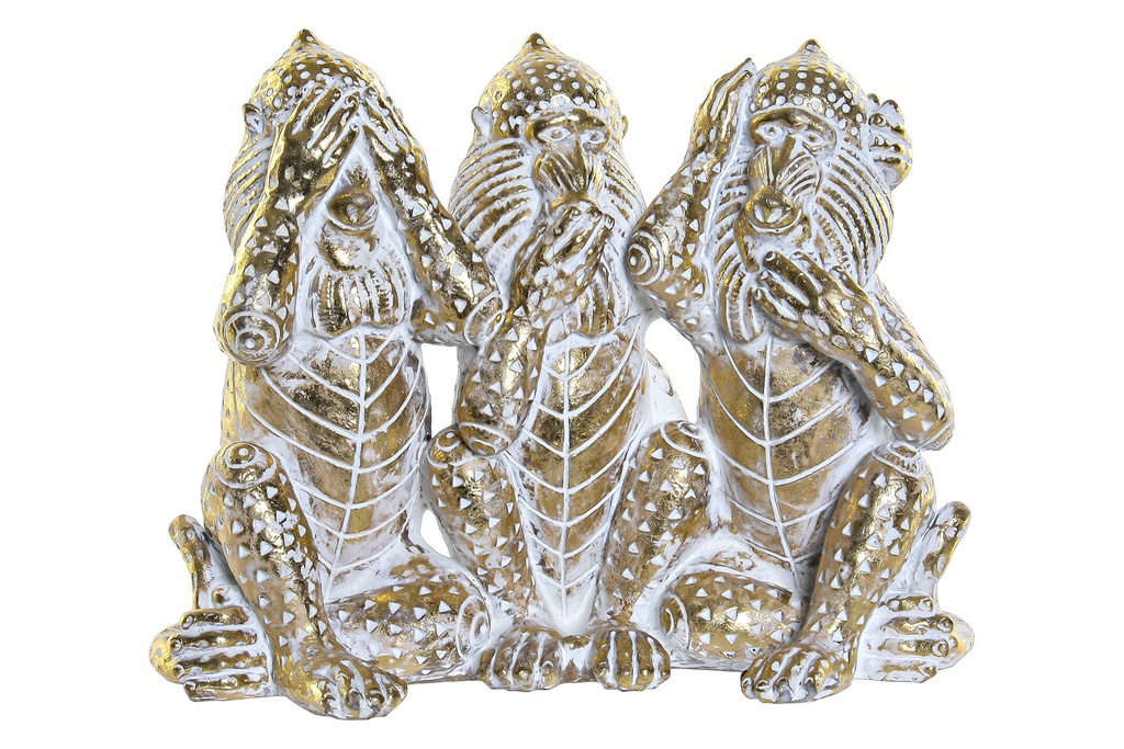 DECO RF-177511 FIGURE RESINE 21X11X16,2 SINGES DECAPAGE DORE