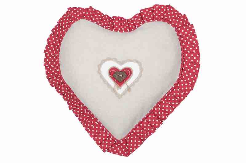 LL ST  C23102003 LYNA COUSSIN COEUR 30CM ROUGE 100%CO PCB 6