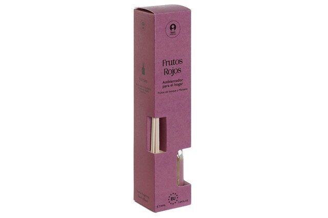 DECO DA-207395 PARFUM D'AMBIANCE MIKADO VERRE 4X4X20 50 ML, FRUITS ROUG