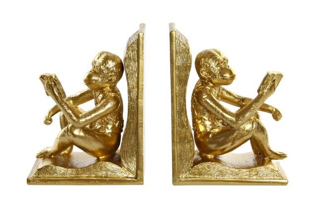 DECO FD-190302 SERRE-LIVRES SET 2 RESINE 27X10X18 LIVRE DE SINGES