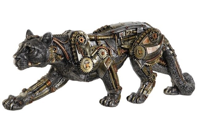 DECO FD-209358 FIGURE RESINE 56X13X21 LEOPARD GRIS