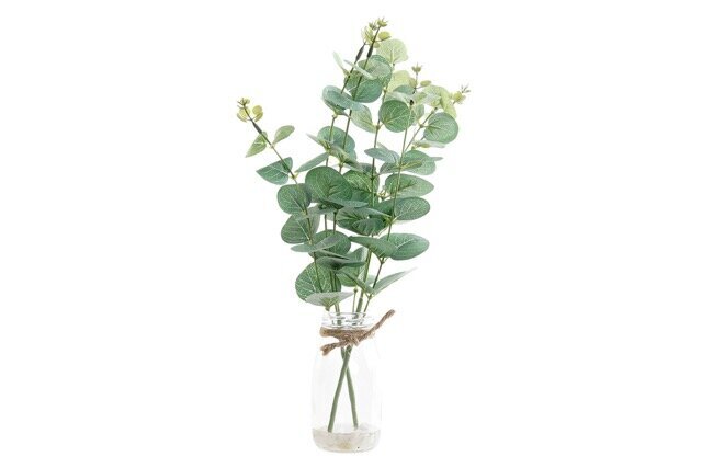 DECO JA-185273 PLANTE VERRE TISSU 23X14X37 VERT