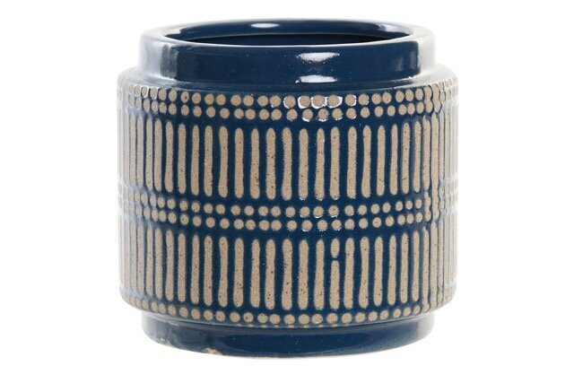 DECO JR-191349 VASE CERAMIQUE 12X12X11 AZUL MARINO