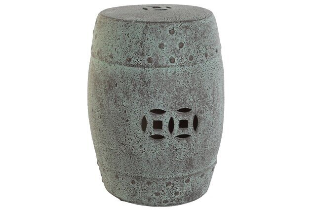 DECO LD-209412 TABLE AUXILIAIRE PORCELAINE 33X33X47 SIMIL OXIDO
