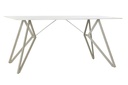 DECO MB-182767 TABLE METAL RESINE 160X90X76 SIMIL MARBRE GRIS