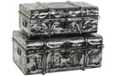 DECO MB-185294 COFFRE SET 2 METAL 68X42X31 GRIS