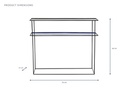 DECO MB-191343 CONSOLE SET 2 METAL 70X27X45 BLEU