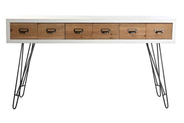 DECO MB-192450 CONSOLE SAPIN METAL 140X40X77 BLANC