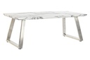 DECO MB-193563 TABLE CAFE MDF ACIER 120X60X44 BLANC