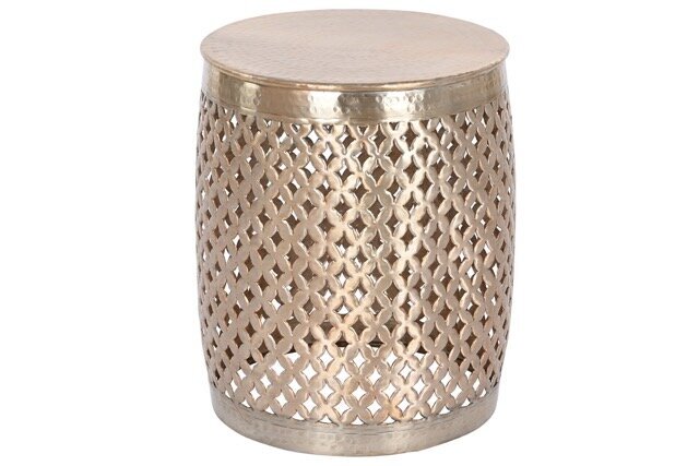 DECO MB-208770 TABLE AUXILIAIRE ALUMINIUM 40X40X48 DORE