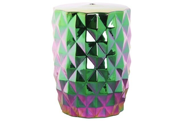 DECO MB-209415 TABLE AUXILIAIRE PORCELAINE 33X33X45 IRIDISCENT