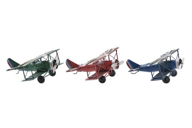 DECO MO-197110 VEHICULE DECORATION METAL 16X15X6,5 AVION 3 MOD.