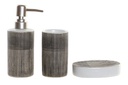 DECO PB-186028 TOILETTE SET 3 GR S ABS 6,5X6,5X17 R PE MARRON