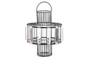 DECO PV-198883 BOUGEOIR METAL VERRE 20X20X26 NOIR