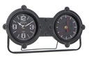 DECO RE-187291 HORLOGE POSER FER VERRE 38X7X20 NOIR