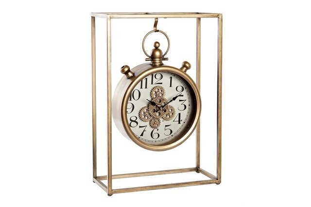 DECO RE-198999 HORLOGE POSER FER VERRE 33X15X48 MOUVEMENT DORE
